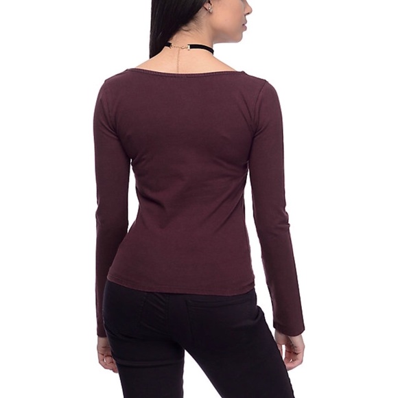 blackberry square neck long sleeve top - Picture 3 of 3